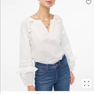 NWT! J crew ruffle trim top